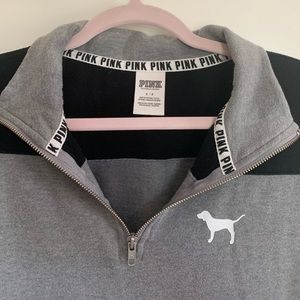 VS PINK gray & black pullover